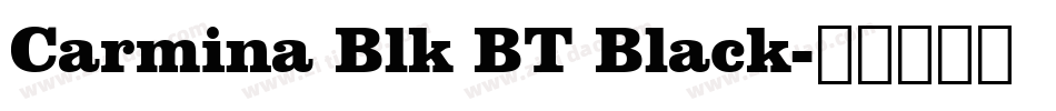 Carmina Blk BT Black字体转换
